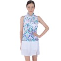 Pattern T- Shirt Glamorous Twenties Art Deco Pastel Pattern T- Shirt Women s Sleeveless Polo Tee View1