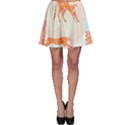Pattern T- Shirt Hand Drawn Exotic Big Cat Cheetahs, Stretching, Running, Sitting And Walking On Abs Skater Skirt View1