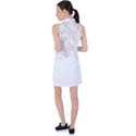 Pattern T- Shirtfloral Leaves Grid Pattern 2 T- Shirt Women s Sleeveless Polo Tee View2