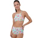 Pattern T- Shirtthe Watercolor Jungle Pattern 1 T- Shirt High Waist Tankini Set View1