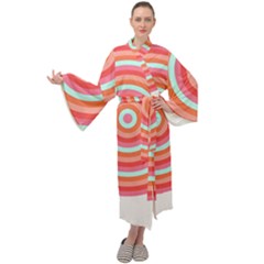 Pop Art T- Shirt Pop Mod Circles #3 T- Shirt Maxi Velour Kimono
