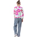 Primrose T- Shirt Pink Primula Primrose Flower Design T- Shirt Kids  Cuff Sleeve Top View2