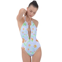 Pumpkins T- Shirt Spiral Pumpkin Harvest T- Shirt Plunge Cut Halter Swimsuit