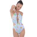 Pumpkins T- Shirt Spiral Pumpkin Harvest T- Shirt Plunge Cut Halter Swimsuit View1