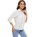 Rectangular T- Shirt Rectangular Grid Pattern - Grey T- Shirt Women s Quarter Sleeve Pocket Shirt View2