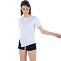 Rose T- Shirt Single Black And White Rose T- Shirt Asymmetrical Short Sleeve Sports Tee View1