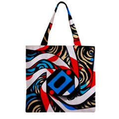 Abstract Background Pattern Zipper Grocery Tote Bag by Jancukart