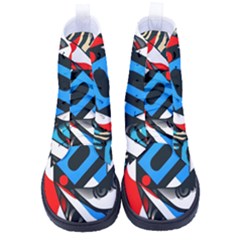 Abstract Background Pattern High-top Canvas Sneakers