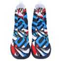 Abstract Background Pattern High-Top Canvas Sneakers View1