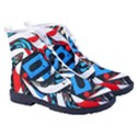 Abstract Background Pattern High-Top Canvas Sneakers View3
