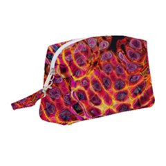 Fractal Black Texture Wallpaper Wristlet Pouch Bag (medium)