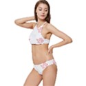 Siberian Husky T- Shirtsiberian Husky Dog Pattern With Tree T- Shirt Banded Triangle Bikini Set View2