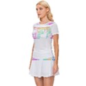 Silhouette Design T- Shirt Vintage Leaves Silhouette Design Border Pastel Colours T- Shirt Women s Sports Wear Set View2