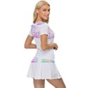 Silhouette Design T- Shirt Vintage Leaves Silhouette Design Border Pastel Colours T- Shirt Women s Sports Wear Set View3