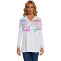 Silhouette Design T- Shirt Vintage Leaves Silhouette Design Border Pastel Colours T- Shirt Long Sleeve Drawstring Hooded Top View1
