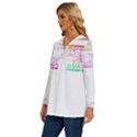 Silhouette Design T- Shirt Vintage Leaves Silhouette Design Border Pastel Colours T- Shirt Long Sleeve Drawstring Hooded Top View2