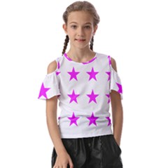 Stars T- Shirt Star Pattern - Pink T- Shirt Kids  Butterfly Cutout Tee