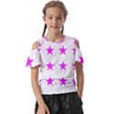 Stars T- Shirt Star Pattern - Pink T- Shirt Kids  Butterfly Cutout Tee View1