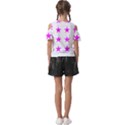 Stars T- Shirt Star Pattern - Pink T- Shirt Kids  Butterfly Cutout Tee View2