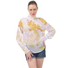 Strong T- Shirt Strong Forest Tropical T- Shirt High Neck Long Sleeve Chiffon Top