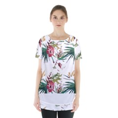 Tropical T- Shirt Tropical Charming Hissing T- Shirt Skirt Hem Sports Top