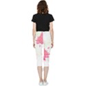 Tropical T- Shirt Tropical Elegant Flourish T- Shirt Inside Out Lightweight Velour Capri Leggings  View2