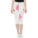 Tropical T- Shirt Tropical Elegant Flourish T- Shirt Inside Out Lightweight Velour Capri Leggings  View3