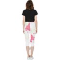 Tropical T- Shirt Tropical Elegant Flourish T- Shirt Inside Out Lightweight Velour Capri Leggings  View4