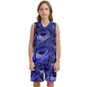Purple Peacock Feather Kids  Basketball Mesh Set View1