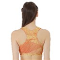 Orange Leaves Colorful Transparent Texture Of Natural Background Sports Bra with Border View2
