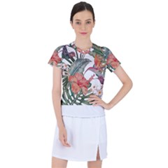 Tropical T- Shirt Tropical Fashion Florealense T- Shirt Women s Sports Top
