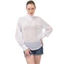 Tropical T- Shirt Tropical Fashion Orchid T- Shirt High Neck Long Sleeve Chiffon Top View1