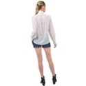 Tropical T- Shirt Tropical Fashion Orchid T- Shirt High Neck Long Sleeve Chiffon Top View2