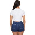 Tropical T- Shirt Tropical Fashion Orchid T- Shirt Side Button Cropped Tee View4
