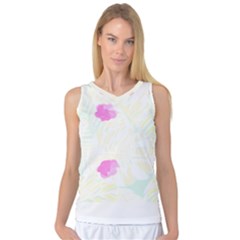 Tropical T- Shirt Tropical Graceful Branches T- Shirt Women s Basketball Tank Top