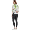 Tropical T- Shirt Tropical Handsome Preforation T- Shirt Loose Horn Sleeve Chiffon Blouse View2