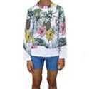 Tropical T- Shirt Tropical Magnificent Flower T- Shirt Kids  Long Sleeve Swimwear View1