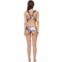 Tropical T- Shirt Tropical Pattern Floriculture T- Shirt Low Cut Ruffle Edge Bikini Set View4