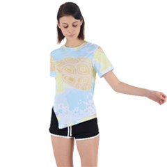 Turtle Gift T- Shirtturtle T- Shirt Asymmetrical Short Sleeve Sports Tee