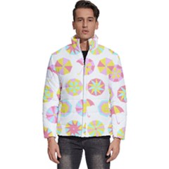 Umbrella T- Shirt Summer Vacation  Umbrella Pattern (funny) T- Shirt Men s Puffer Bubble Jacket Coat