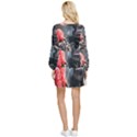 Chocolate dark Tiered Long Sleeve Mini Dress View2