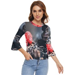 Chocolate Dark Bell Sleeve Top
