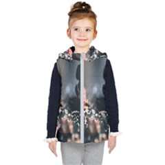 Chocolate Dark Kids  Hooded Puffer Vest