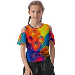 Colorfull Pattern Kids  Butterfly Cutout Tee