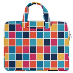 Square Plaid Checkered Pattern Macbook Pro 16  Double Pocket Laptop Bag  by Ravend