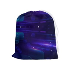 Abstract Colorful Pattern Design Drawstring Pouch (xl)