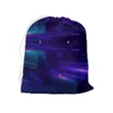 Abstract Colorful Pattern Design Drawstring Pouch (XL) View2