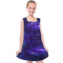 Abstract Colorful Pattern Design Kids  Cross Back Dress