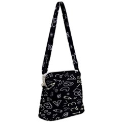 Background Graphic Abstract Pattern Zipper Messenger Bag