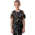 Background Graphic Abstract Pattern Fold Over Open Sleeve Top View1